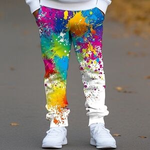 Colorful Splash Kids Joggers